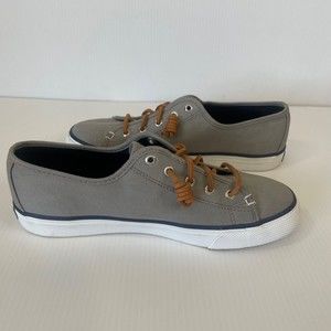 Sperry Top Sider Pier View Womens Size 8.5 Gray Slip On Boat Shoes Sneak…